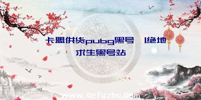 「卡盟供货pubg黑号」|绝地求生黑号站